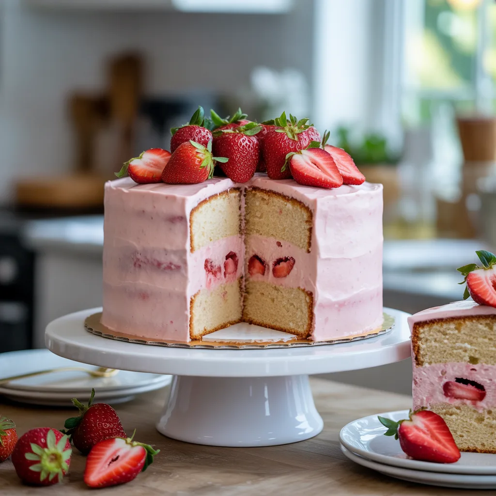 Strawberry Vanilla Cake