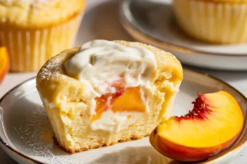 Easy Peach Cream Cheese Cupcakes (Soft & Moist Recipe)