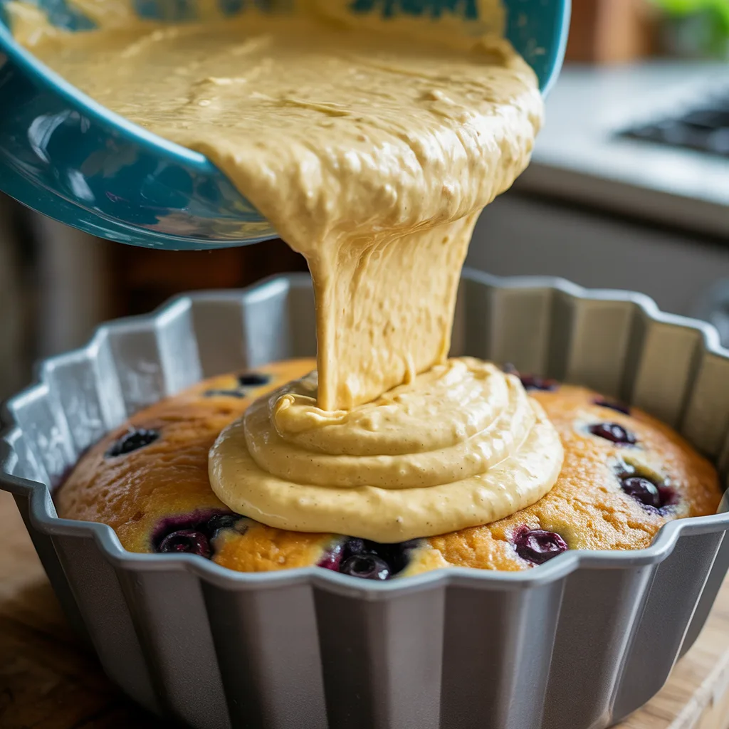 Homemade Lemon Blueberry Bundt Cake