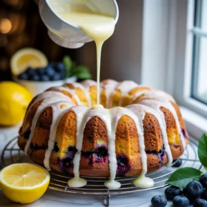 Lemon Blueberry Bundt Cake with Fresh Glaze