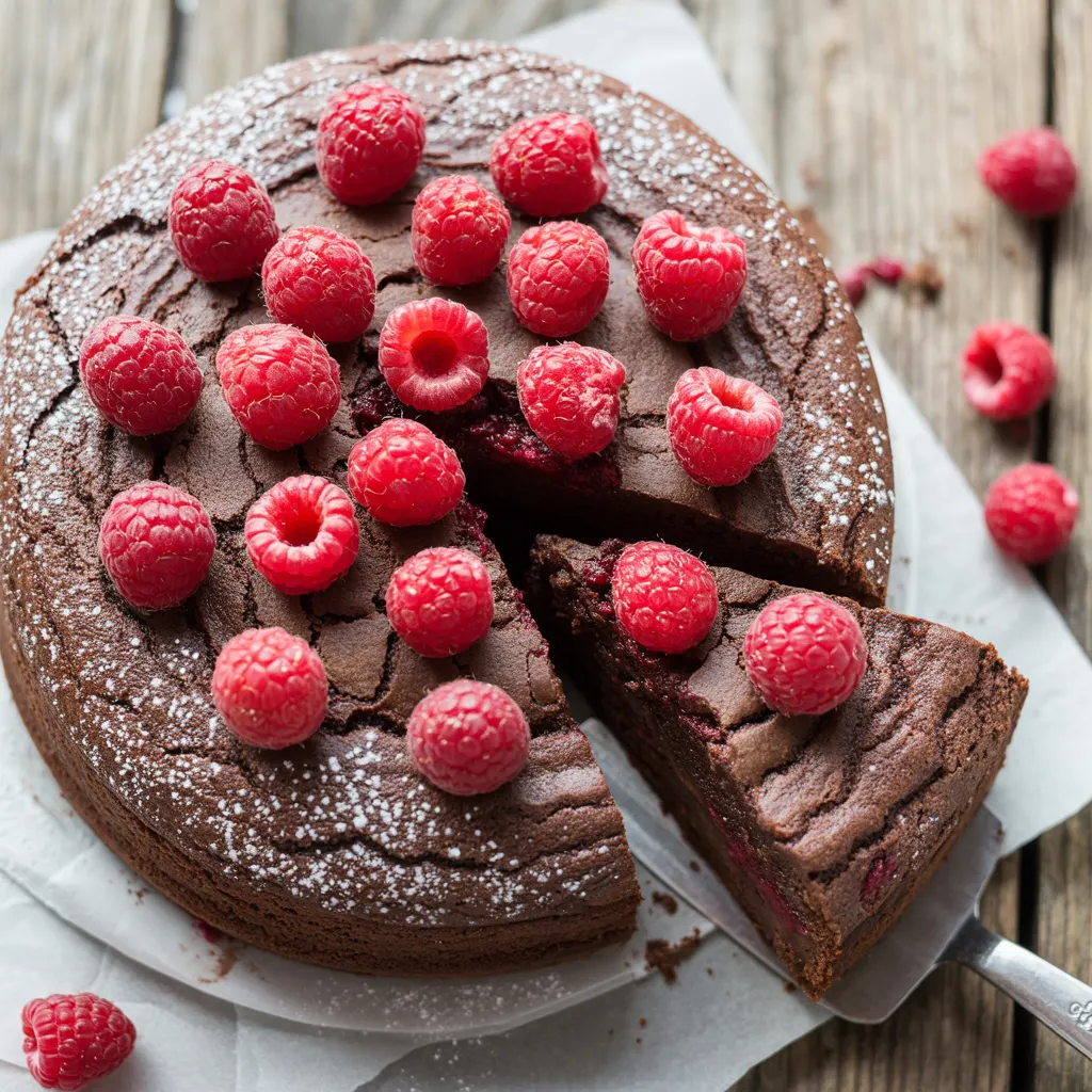 Moist Vegan Chocolate Cake with Raspberry – Easy Dessert Recipe