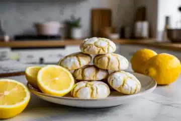 Perfect Vegan Lemon Crinkle Cookies with Crinkle Tops