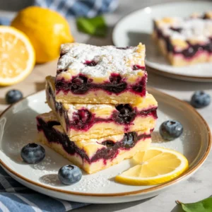 Lemon Blueberry Bars – Sweet, Tangy & So Easy