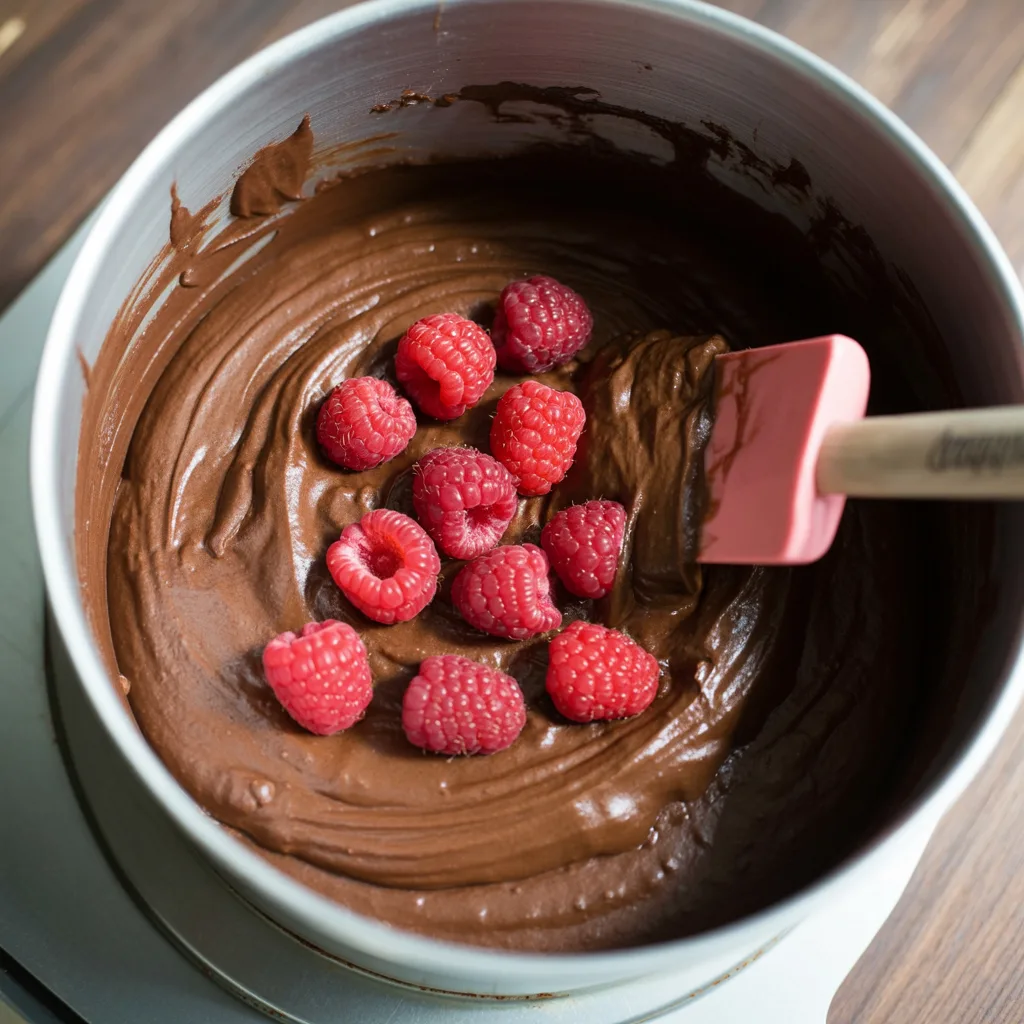 Simple Vegan Chocolate Raspberry Cake with Fresh Berries