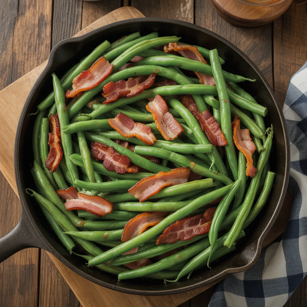 The Best Country Ranch Green Beans with Bacon Recipe