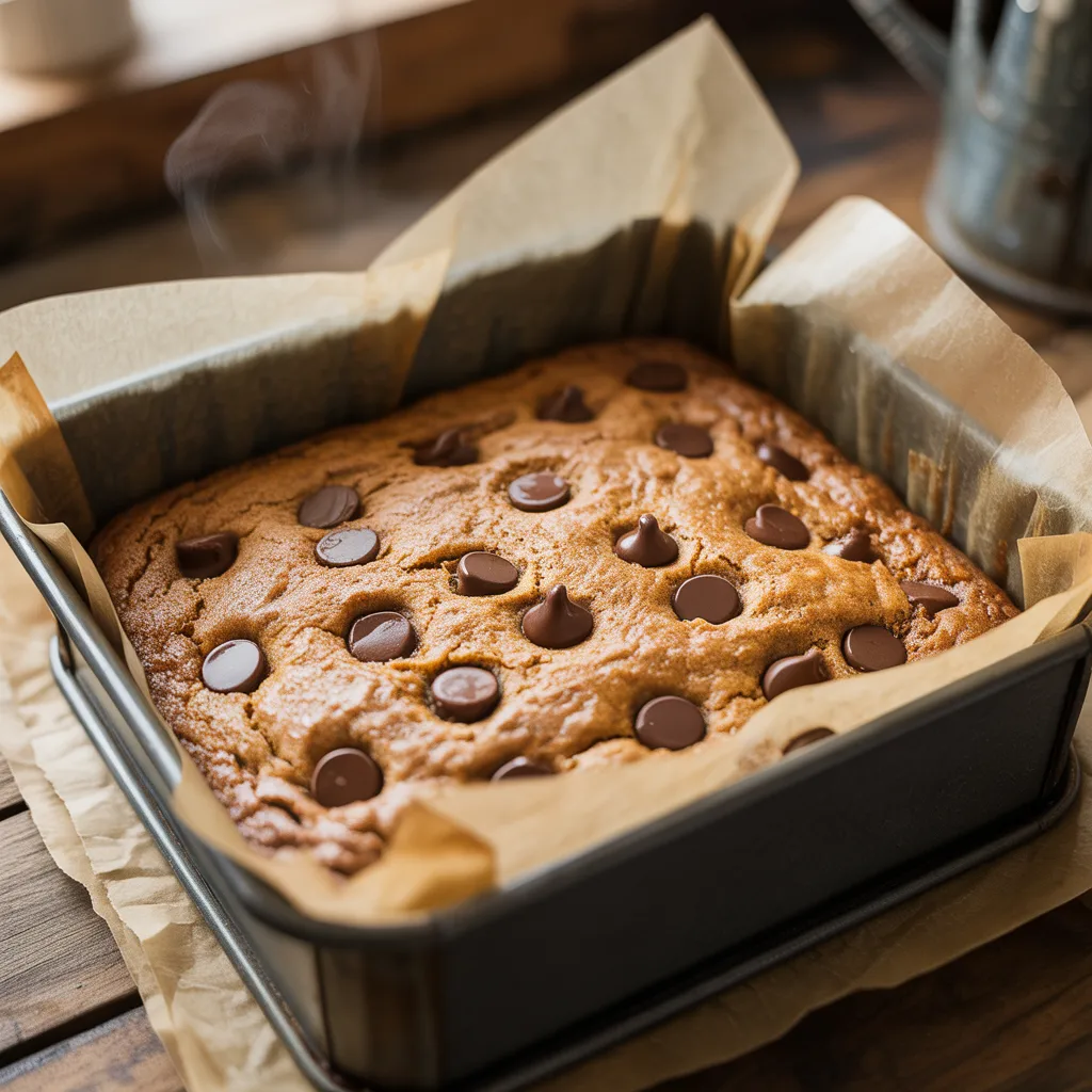 Vegan Chocolate Chip Blondies (Soft & Chewy) Easy Dessert