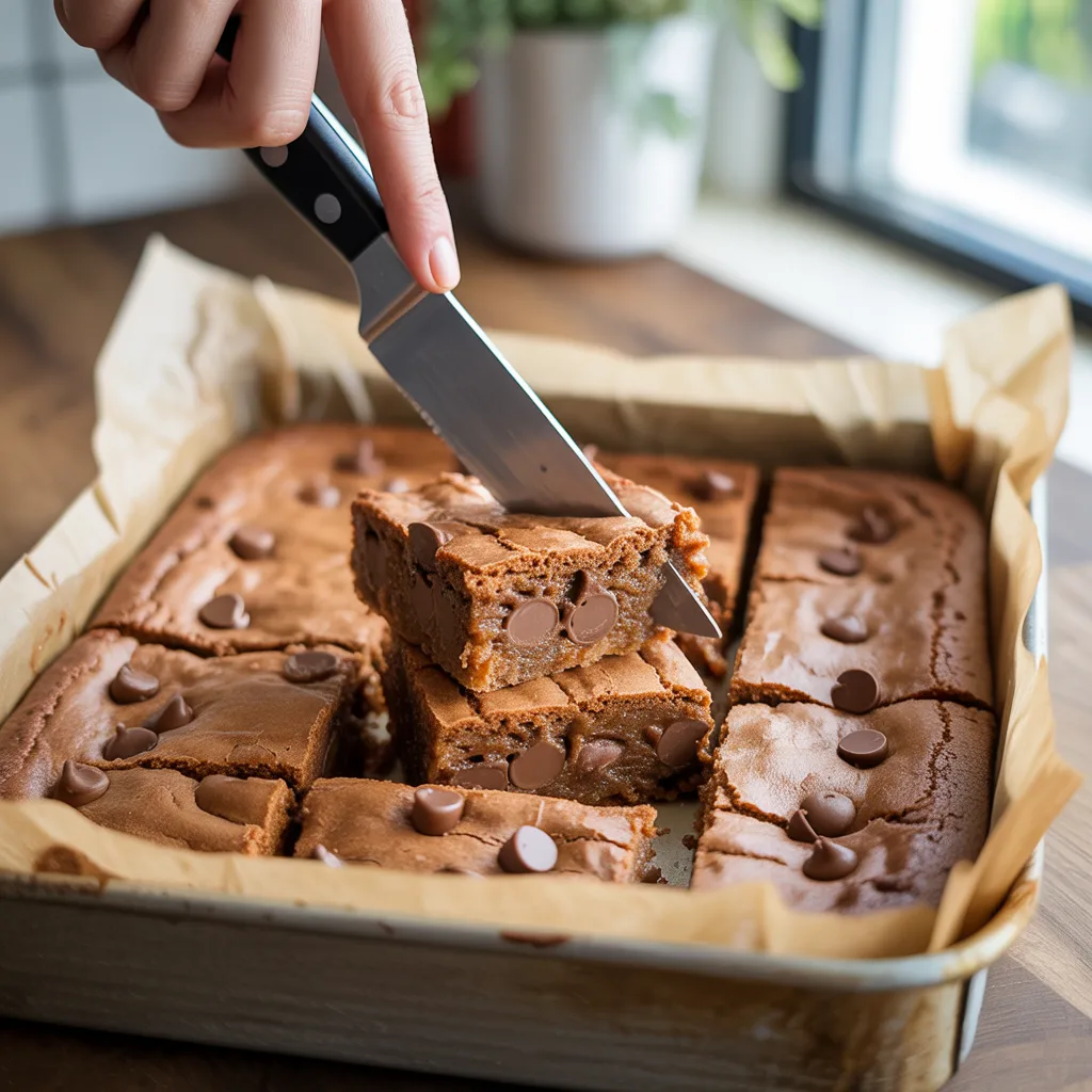 Vegan Chocolate Chip Blondies (Soft & Chewy) Egg-Free Bars