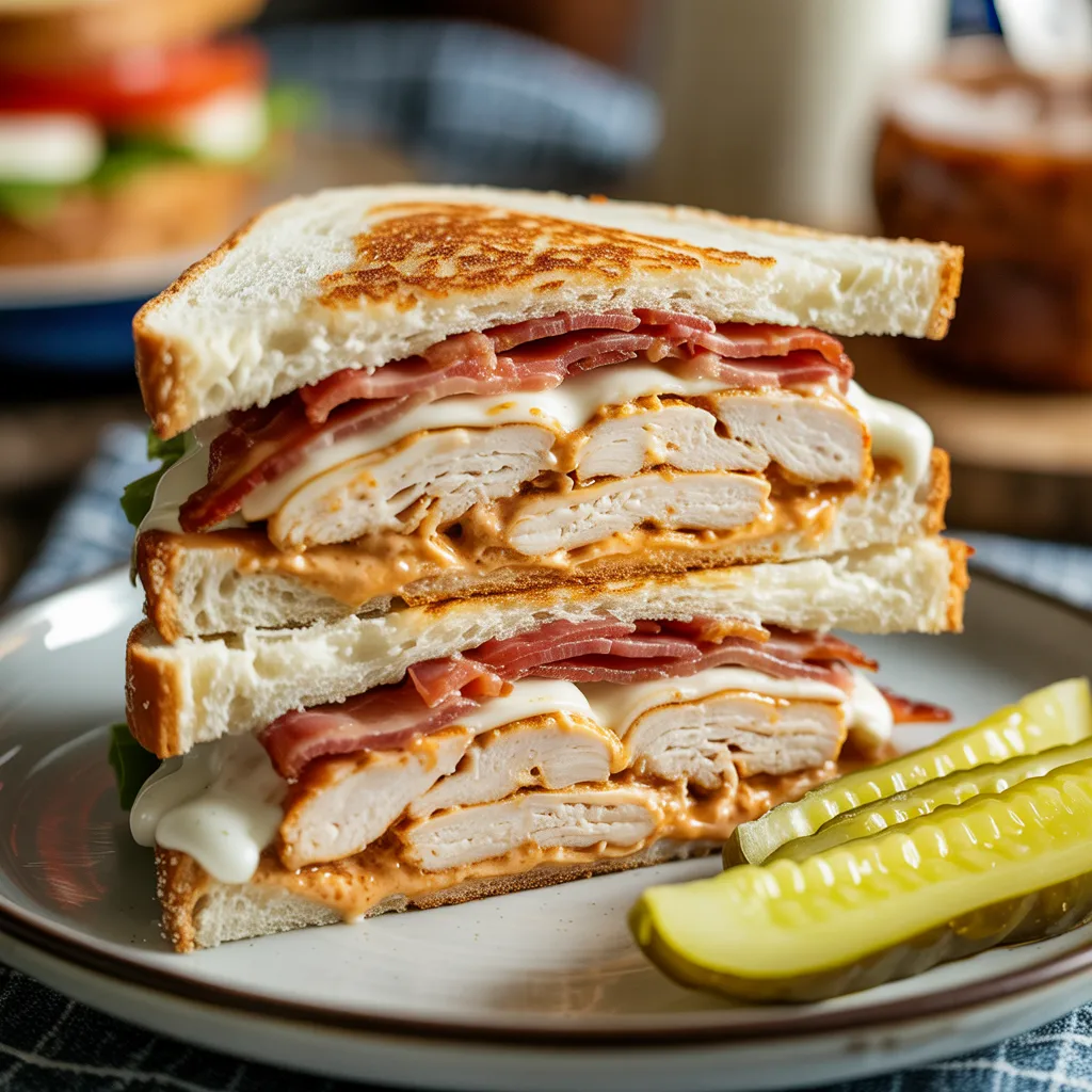 Ultimate Keto Chicken Bacon Ranch Sandwich – High Protein & Low Carb