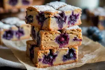 Vegan Blueberry Blondies Healthy Sweet Snack Idea