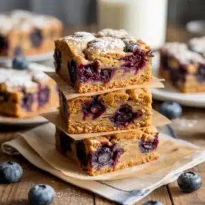 Vegan Blueberry Blondies Simple & Delicious Treat