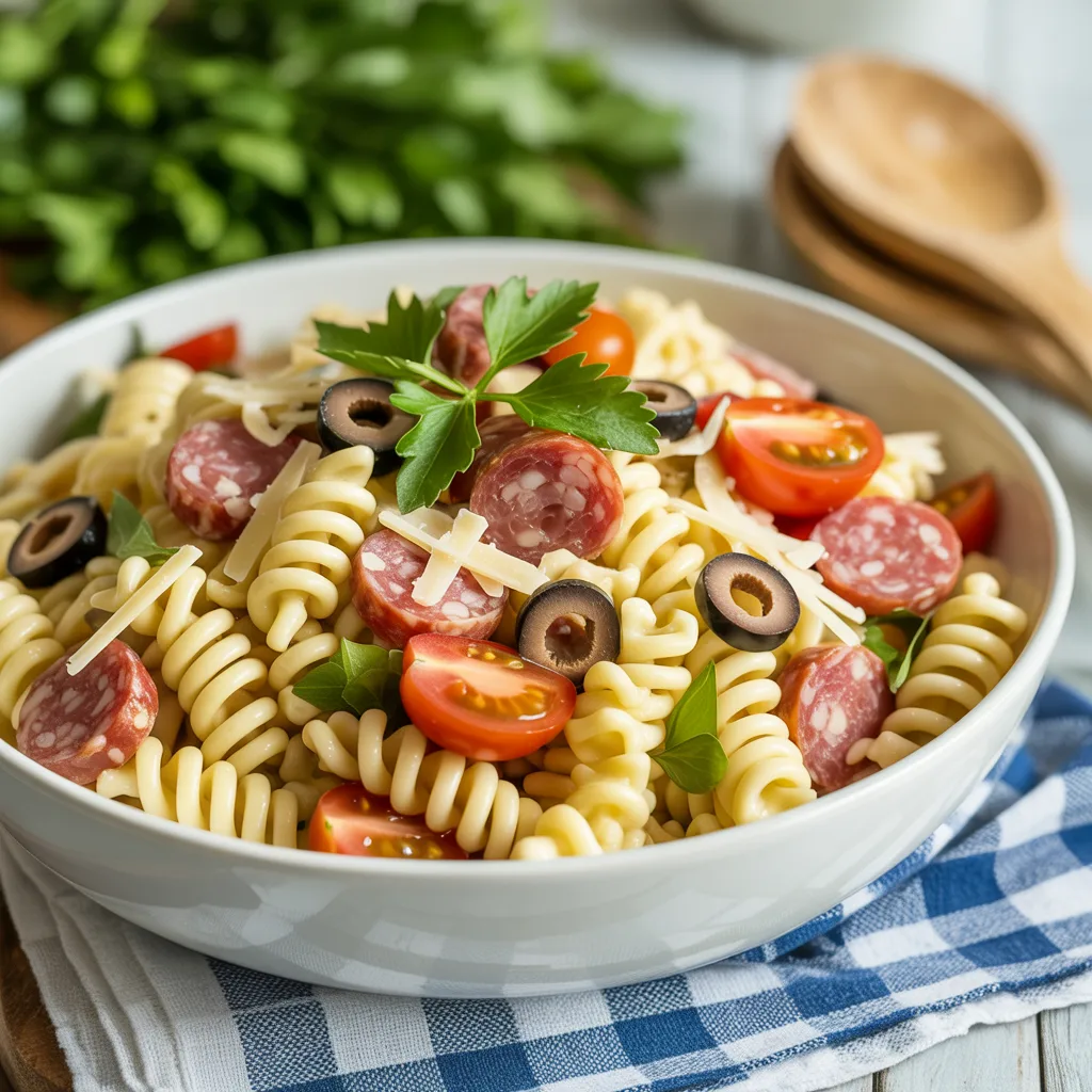 Zesty Pasta Salad with Italian Dressing