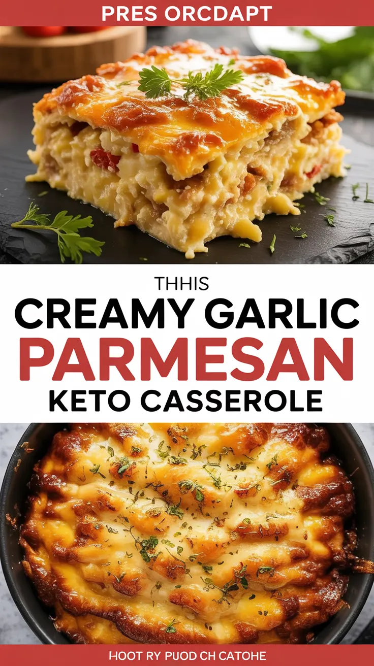 Creamy Garlic Parmesan Keto Casserole Recipe