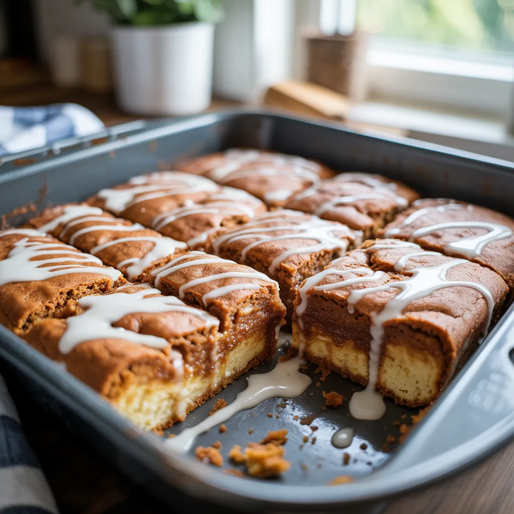 Creating Cinnamon Swirl Pattern in Blondie Batter