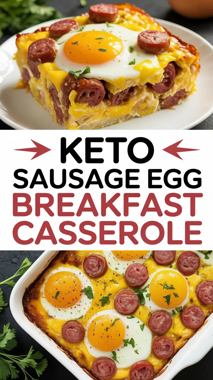 Keto Sausage Egg Breakfast Casserole