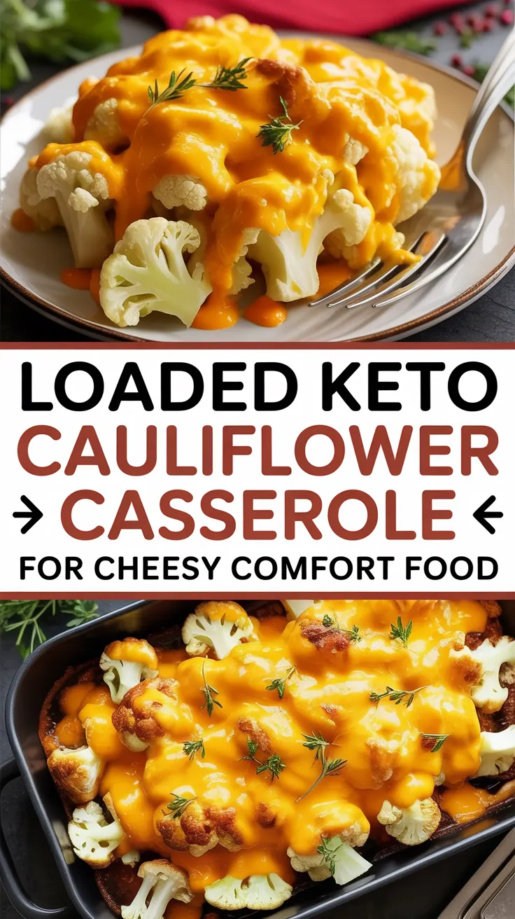 Loaded Keto Cauliflower Casserole Recipe for Cheesy Comfort Food