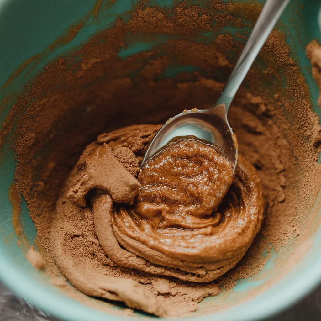 Preparing Cinnamon Sugar Swirl for Blondies