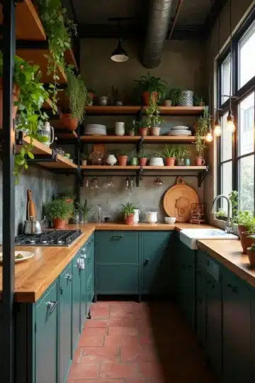 Boho Style for Small Kitchens